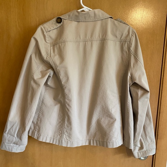 Women's Beige Double-Breasted Jacket - Picture 3 of 6